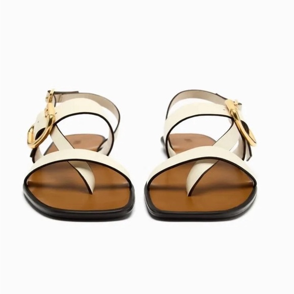 ZARA SANDALS 9 white strapped - Picture 5 of 8